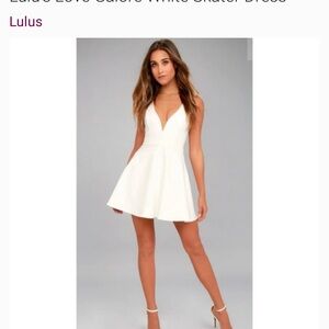 Lulu's Classic White Skater Mini Dress